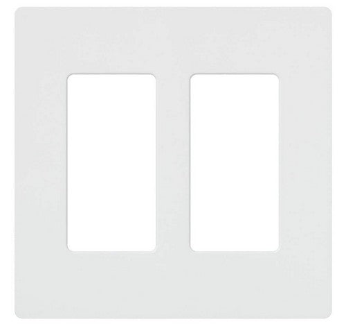 Lutron CW-2-XX Designer Claro Style 2 Gang Wall Plate WH - BuyRite Electric