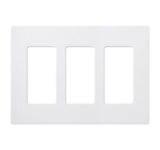 Lutron CW-3-WH Designer Claro Style Three Gang Wall Plate