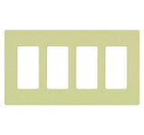 Lutron CW-4-WH Designer Claro Style Four Gang Wall Plate