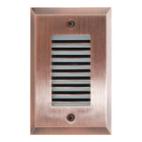 ELCO Lighting ELST9240CP Mini LED Step Light with Angled Louver 2W 4000K 12V Copper Finish