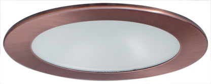 ELCO Lighting EL512CP 5 Inch Shower Trim with Albalite Lens Copper Finish