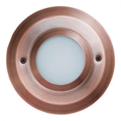 ELCO Lighting ELST8440CP Round Mini LED Step Light with Open Faceplate 3W 4000K 12V Copper Finish | BuyRite Electric