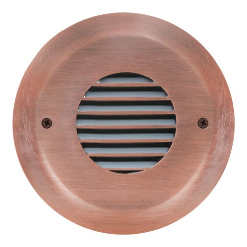 ELCO Lighting ELST8530CP Round Mini LED Step Light with Angled Louver 3W 3000K 12V Copper Finish | BuyRite Electric
