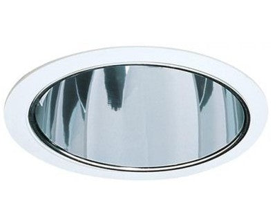 ELCO Lighting ELA88SC 6 Inch CFL Vertical Downlight Reflector Trim Clear with White Ring Finish 13W