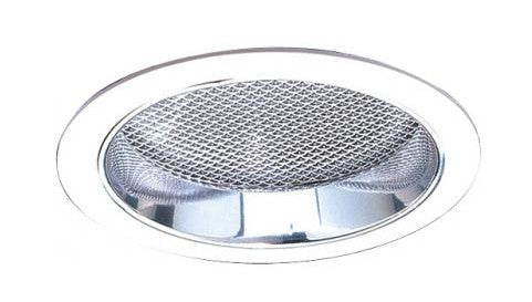 ELCO Lighting EL882C 8 Inch CFL Horizontal Reflector with Regressed Prismatic Lens (2) 42W Clear with White Ring Finish