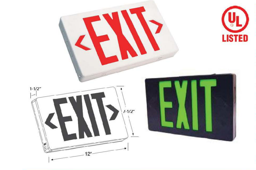 Westgate Black Housing LED Exit Sign With Remote Capability - BuyRite Electric