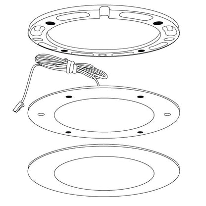 ELCO Lighting E261W Undercabinet Pucks, Sedum Mini Super Slim Round LED Puck Light 2.2W 3000K 170 lm 12V White Finish