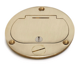 Lew Electric DFB-1-1/2 Hinged Cover for 612-RSS Floor Box, Brass Finish