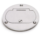 Lew Electric DFB-1-A Hinged 4" Lid Cover For Floor Box , Aluminum Finish
