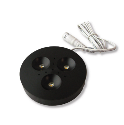 Diode LED DI-1224V-TRNT2-50-BL LED Puck Light, Wattage 3.3W, Color Temperature 5000K, Voltage 12/24V, Black Finish