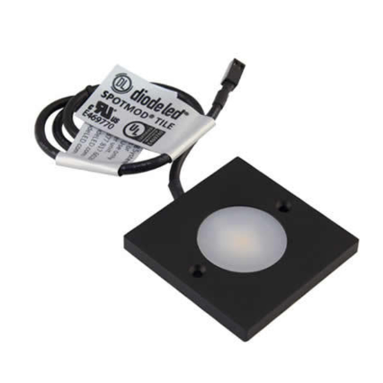 Diode LED DI-12V-SPOT-TL30-90-BL SPOTMOD Tile LED Fixture, Color Temperature 3000K, Black Finish, Voltage 12V   