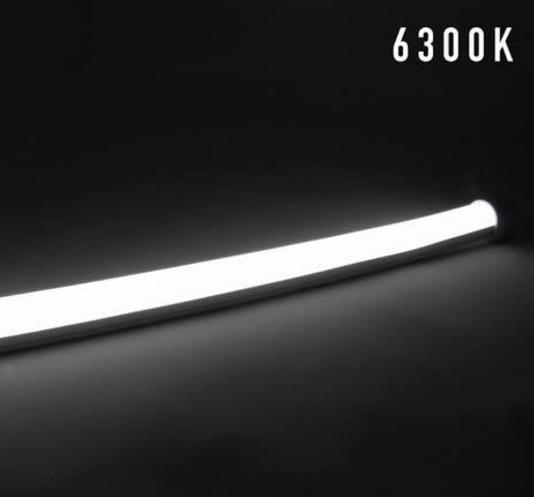 Diode LED DI-24V-SE-NBL1-63-65 65.6ft Neon Blaze Flexible LED Lighting Color Temperature 6300K, Watt 1.22W/ft, Lumens 59lm/ft 24V Side Emitting