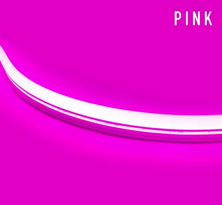 Diode LED DI-24V-SE-NBL2-PK-32 32.8ft Neon Blaze Flexible LED Lighting Color Temperature Pink, Watt 2.44W/ft, Lumens 37lm/ft 24V Side Emitting
