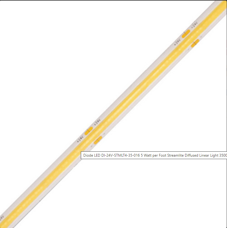 Diode LED DI-24V-STMLT4-35-016 16.4 ft StreamLite Tape Light 24V, Lumens 400+ Color Temperature 3500K, Spool