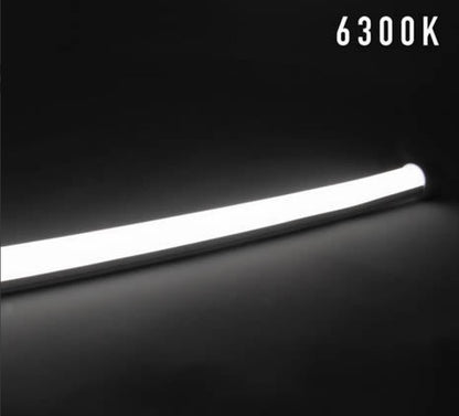 Diode LED DI-24V-TE-NBL1-63-65 65.6ft Neon Blaze Flexible LED Lighting Color Temperature 6300K, Watt 1.22W/ft, Lumens 88lm/ft 24V Top Emitting