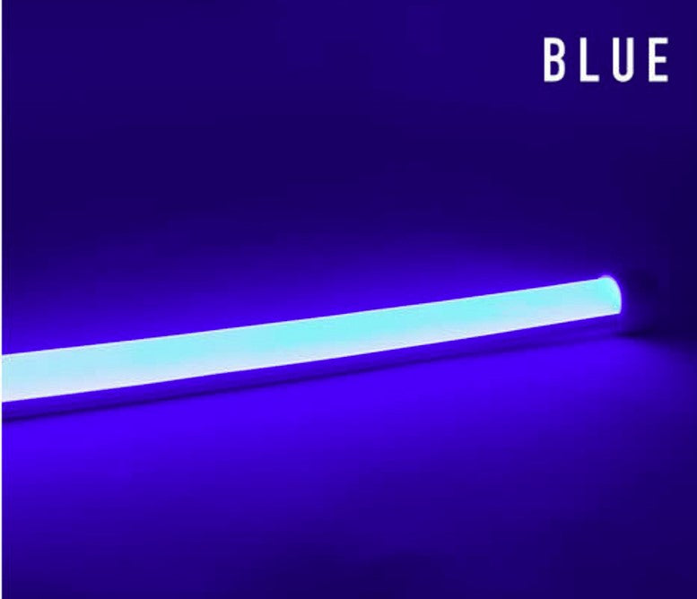Diode LED DI-24V-TE-NBL1-BL-65 65.6ft Neon Blaze Flexible LED Lighting Color Temperature Blue, Watt 1.22W/ft, Lumens 18lm/ft 24V Top Emitting