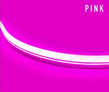 Diode LED DI-24V-TE-NBL1-PK-65 65.6ft Neon Blaze Flexible LED Lighting Color Temperature Pink, Watt 1.22W/ft, Lumens 39lm/ft 24V Top Emitting
