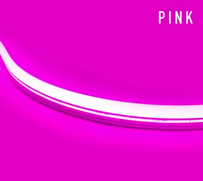 Diode LED DI-24V-TE-NBL4-PK-16 16.4ft Neon Blaze Flexible LED Lighting Color Temperature Pink, Watt 4.4W/ft, Lumens 110lm/ft 24V Top Emitting