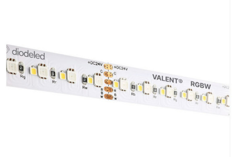 Diode LED DI-24V-VL-RGBW-100 100 ft Valent RGBW Color Changing LED Tape Light 24V