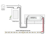 Diode LED DI-24V-VL4-WD2718-016 4.4W per Foot 16.4ft Spool Valent Warm Dim LED Tape Light 2700K-1800K 24V