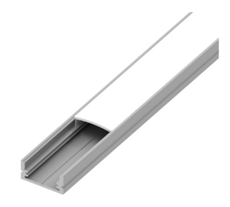 Diode LED DI-CHB-S1-48AL 48" Chromapath Aluminum Channel Bundle, 1 Open End Cap, 1 Closed End Cap, 2 Mounting Clips