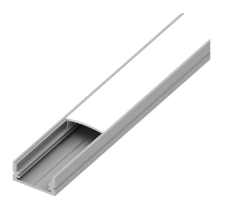 Diode LED DI-CHB-S1-96AL 96" Chromapath Aluminum Channel Bundle, 1 Open End Cap, 1 Closed End Cap, 2 Mounting Clips