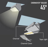 Diode LED DI-CPCHA-4596W 96" Chromapath LED Tape Light 45° White Channel