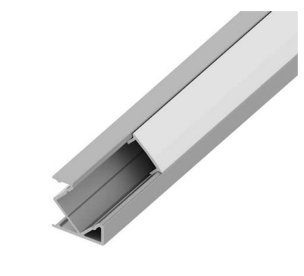 Diode LED DI-CPCHB-45DCO-ACC Decoration 45 Degree Aluminum Channel Bundle Accessory Pack, End Cap Pairs, Mounting Hardware