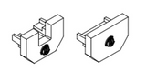 Diode LED DI-CPEC-SQB-1 Black Chromapath Square End-Cap, 1 open, 1 closed