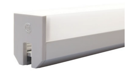 Diode LED DI-CPEC-SQPD-1 Brushed Aluminum Chromapath Square Premium Diffusion End-Cap, 1 Open , 1 Closed