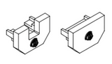 Diode LED DI-CPEC-SQW-1 White Chromapath Square End-Cap Pair, 1 Open , 1 Closed