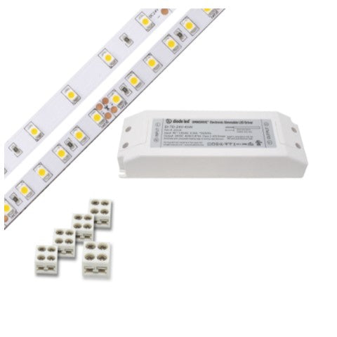 Diode LED DI-KIT-24V-BC1OM30-6300 Blaze 100 Series 16.4ft Basics LED Tape Light Spool with UL Listed OMNIDRIVE, Color Temperature 6300K, Voltage 24V
