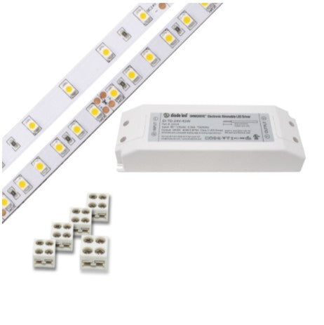 Diode LED DI-KIT-24V-BC2OM30-4200 Blaze 200 Series 16.4ft Basics LED Tape Light Spool with UL Listed OMNIDRIVE, Color Temperature 4200K, Voltage 24V