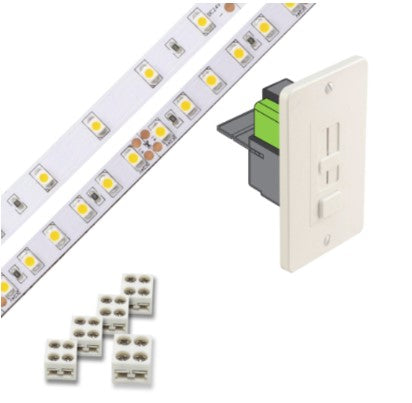 Diode LEDDI-KIT-24V-BC2SX60-3500 Blaze 200 Series 16.4ft Basics LED Tape Light Spool with SWITCHEX, Color Temperature 3500K, Voltage 24V