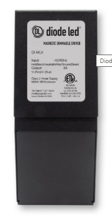 Diode LED DI-MLV-24V96W-277 96 Watt Magnetic Low Voltage (MLV) Dimmable LED Driver 24V, 96W-277V Input