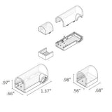 Diode LED DI-SE-NB-SD-FR-EC Side Bending Wire Entry Frosted Cap & Frosted End Cap