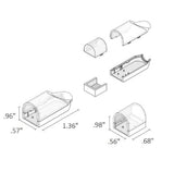 Diode LED DI-SE-NB-ST-FR-EC Neon Blaze Side Bending Straight Wire Entry Frosted Cap & Frosted End Cap