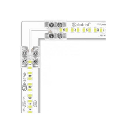 Diode LED DI-TB12-90-TTT-25B Tape Light Corner Connector 12mm Tape-to-Tape Terminal Block (25 Pack)