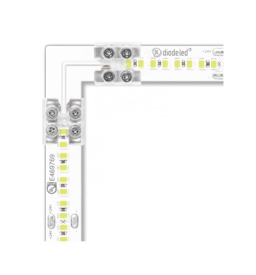 Diode LED DI-TB12-90-TTT-5 Tape Light Corner Connector 12mm Tape-to-Tape Terminal Block (5 Pack)