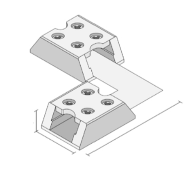 Diode LED DI-TB8-90-TTT-1 Tape Light 90 Degree Corner Connector 8mm Tape-to-Tape Terminal Blocks