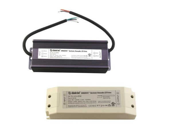 Diode LED DI-TD-12V-60W-LPL 60 Watt Omnidrive Electronic Dimmable LED Driver and Lo-Pro Large Jbox Combo 12V DC