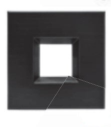 EnvisionLED DL-SQ-6-TRIM-BLK-SM 6 Inches Square ADL Downlight Trims Black Finish