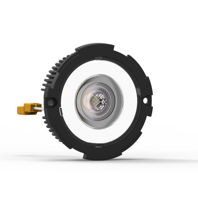 Black circular DMF DRD2X06930 LED module with central light engine, 600 lm, 10W, 90+CRI.