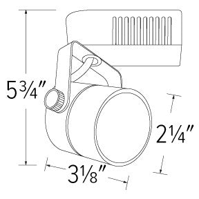 ELCO Lighting ETLD528CP Low Voltage LED Cylinder Track Fixture 50W 12V Triac Copper Finish