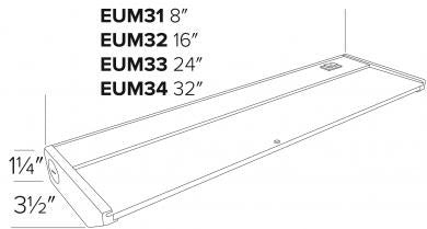 ELCO Lighting EUM32BZ Tansy LED Undercabinet Lights 16 Inch 7.2W 3000K 450 lm 120V Bronze Finish