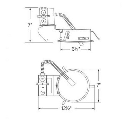 ELCO Lighting E6LRU60D 6 Inch Remodel Frame with Driver 6000 lm 120/277V Triac/ELV/0-10V
