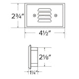 ELCO Lighting ELST65W Mini LED Step Light with Angled Louver 0.8W 3000K 120V White Finish