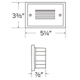 ELCO Lighting ELST9730BZ Mini LED Step Light with Angled Louver 2W 3000K 120V Bronze Finish