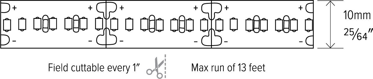 ELCO Lighting E50-24 5W/ft. Indoor LED Tape Light 16 ft. Reel 5W 3000K 485 lm | BuyRite Electric