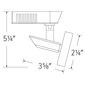 ELCO Lighting ET549B Electronic Low Voltage Contempo Track Fixture 42/50W 12V Black Finish